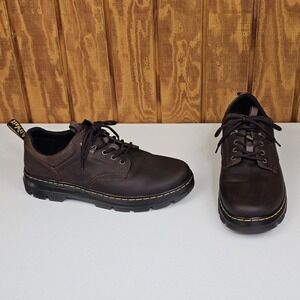 Doc Dr Martens Reeder Brown Leather Oxfords Men's 13 Lace Up - No Insoles
